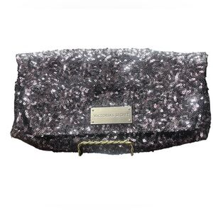 Victoria's Secret Silver Sequin Clutch